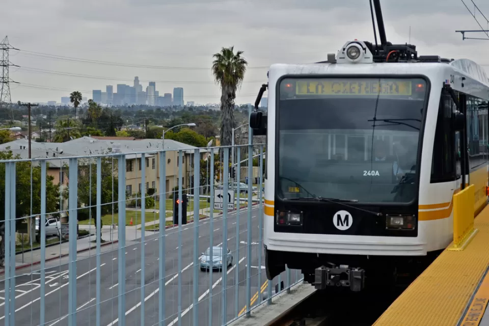 Expo Line LA Skyline